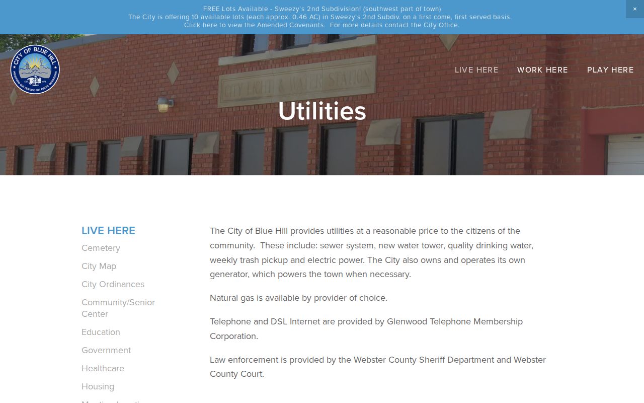 Blue Hill official source for Webster County Sheriff law-enforcement service and booking-record context
